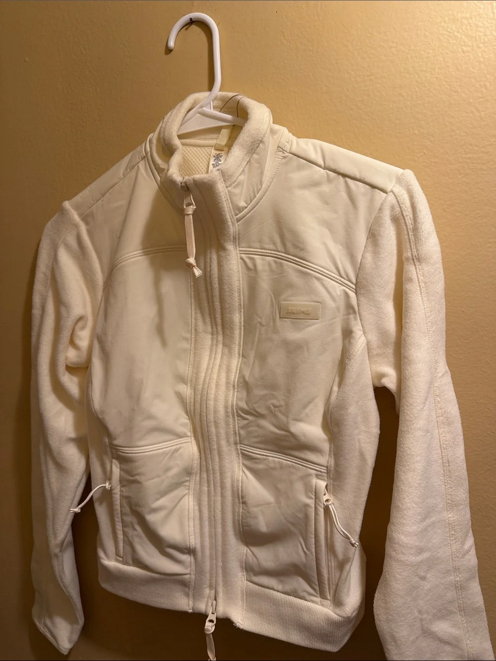 SKIMS Cream Full-Zip Teddy Jacket
